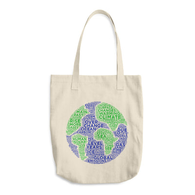 Climate Change becausedata Cotton Tote Bag
