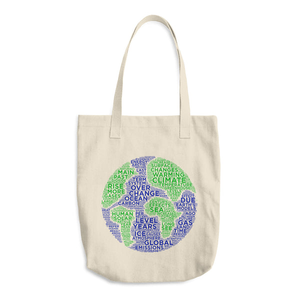Climate Change becausedata Cotton Tote Bag